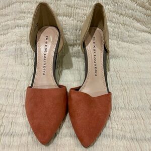 Chinese Laundry Terracotta and Beige Pointed Heels